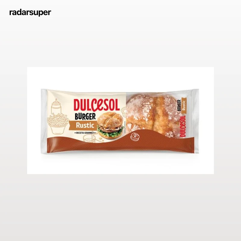 Pan burguer rústico Dulcesol 300g 4 uds