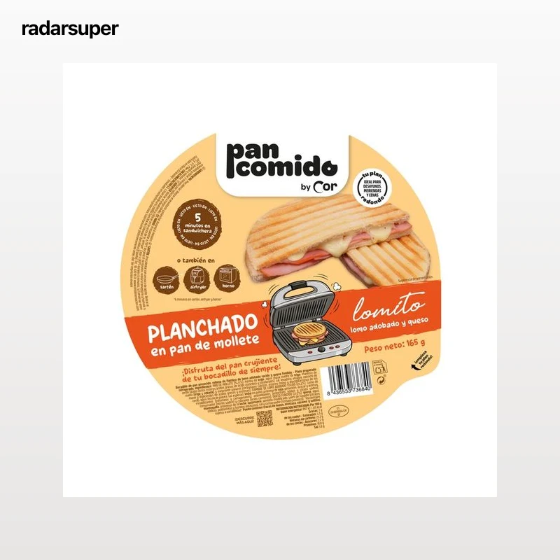 PAN COMIDO BY COR Planchado de lomito en pan de mollete 165 g.