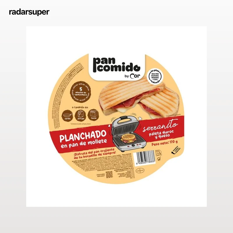 PAN COMIDO BY COR Planchado de serranito en pan de mollete 170 g.