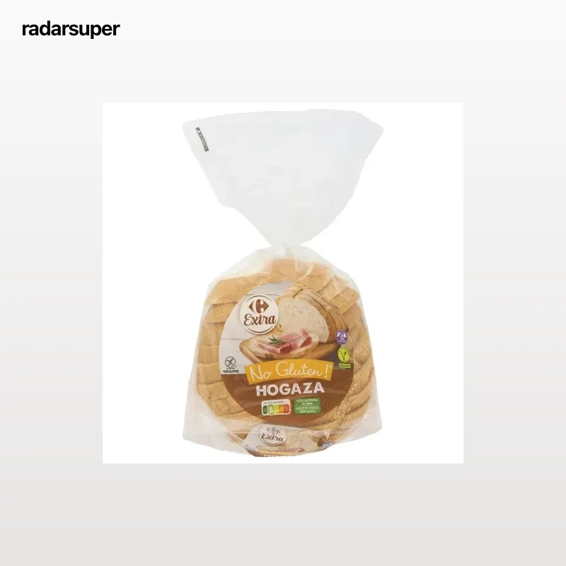 Pan de hogaza Carrefour Extra No Gluten! sin lactosa 300 g.