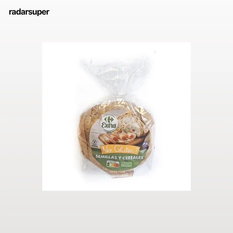 Pan de hogaza con semillas y cereales Carrefour Extra sin gluten y sin lactosa 300 g.