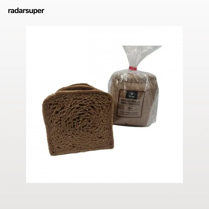 Pan de molde 100% centeno Carrefour El Mercado 450 g