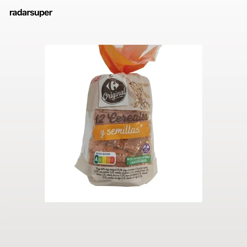 Pan de molde con cereales y semillas Carrefour 675 g.