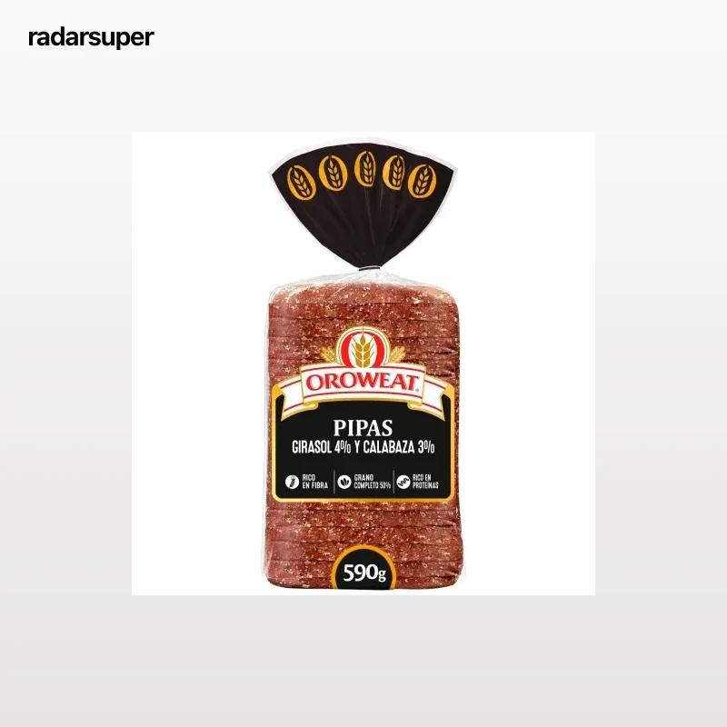 Pan de molde con pipas de girasol y calabaza Oroweat 590 g.