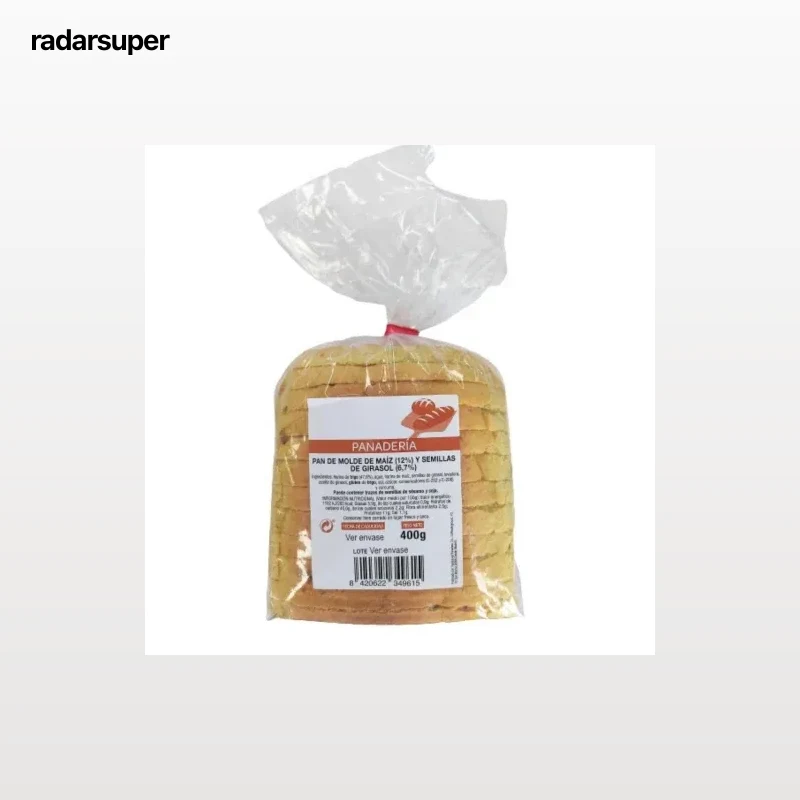 Pan de molde de maíz y semillas de girasol 400 g