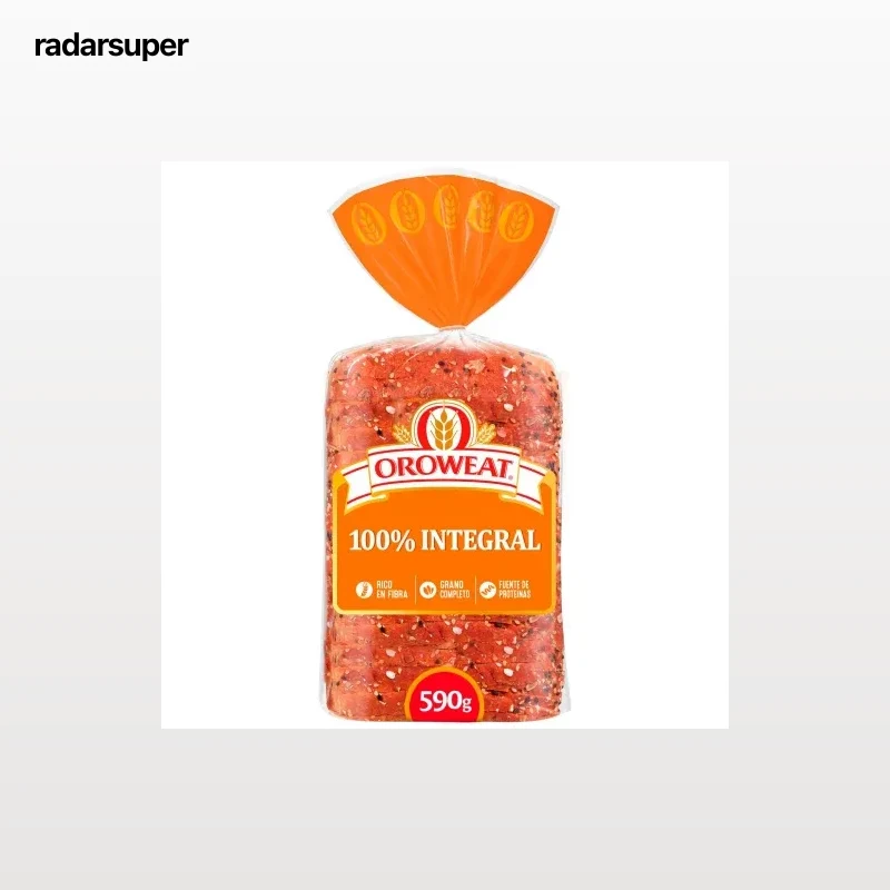 Pan de molde integral con semillas de sésamo y lino Oroweat 590 g.