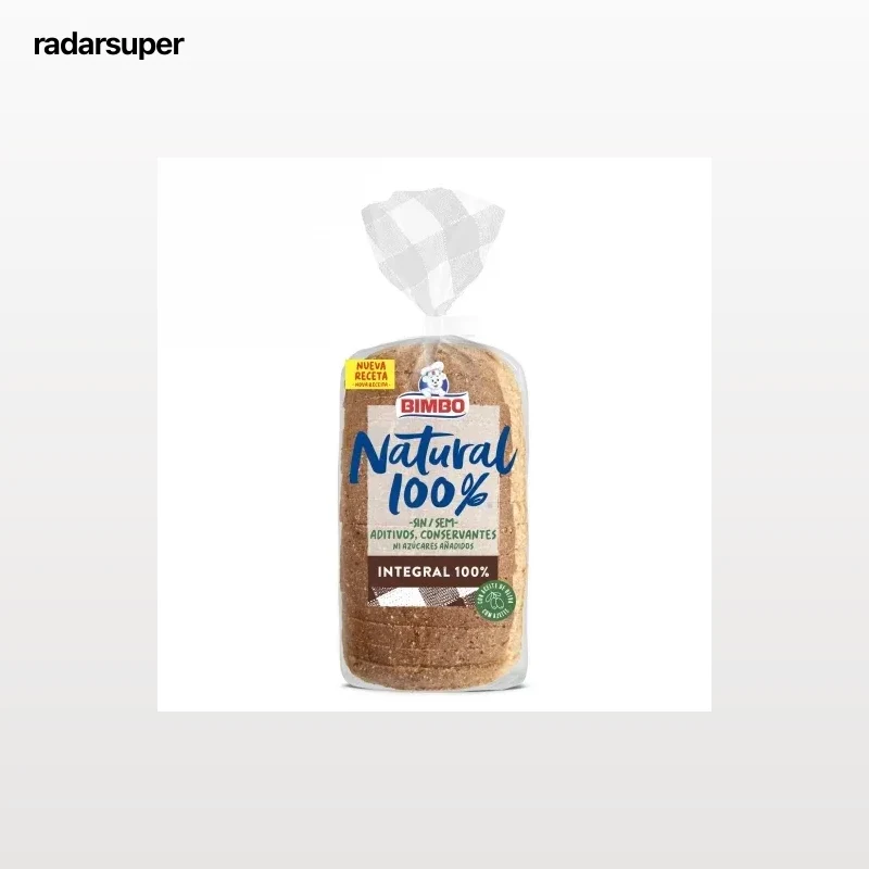 Pan de molde integral Natural 100% Bimbo 450 g.
