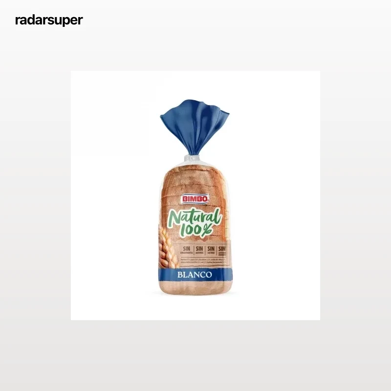 Pan de molde Natural 100% Bimbo sin lactosa 460 g.