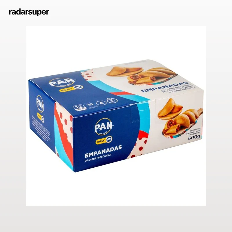 PAN Empanadas precocidas y congeladas rellenas de carne Snack 600 g.