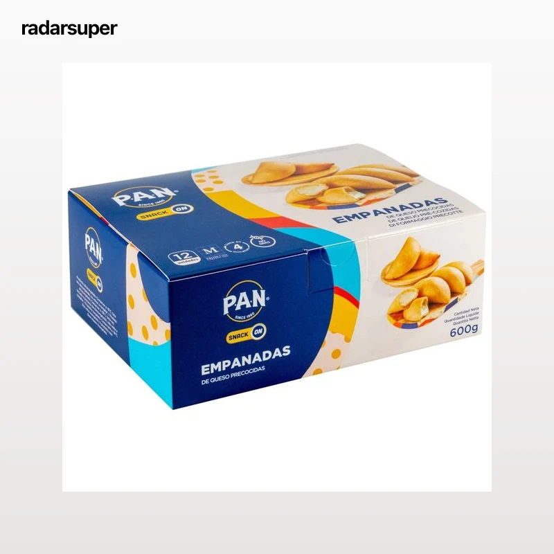 PAN Empanadas precocidas y congeladas rellenas de queso fresco Snack 600 g.