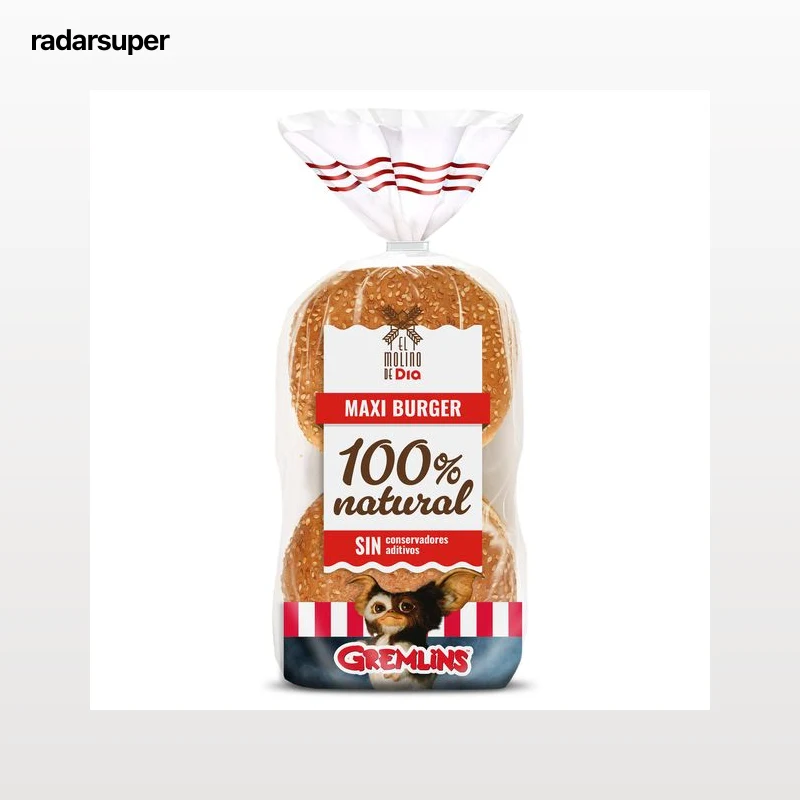 Pan de hamburguesa maxi Gremlins El Molino de Dia 300 g