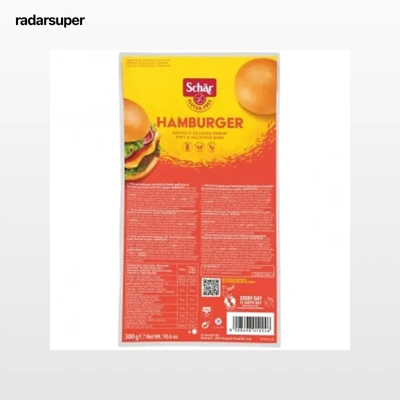 Pan hamburguesa Schär sin gluten y sin lactosa 300 g.