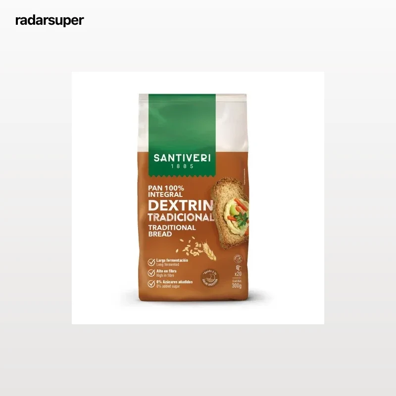 Pan integral dextrin tostado tradicional Santiveri 300 g.
