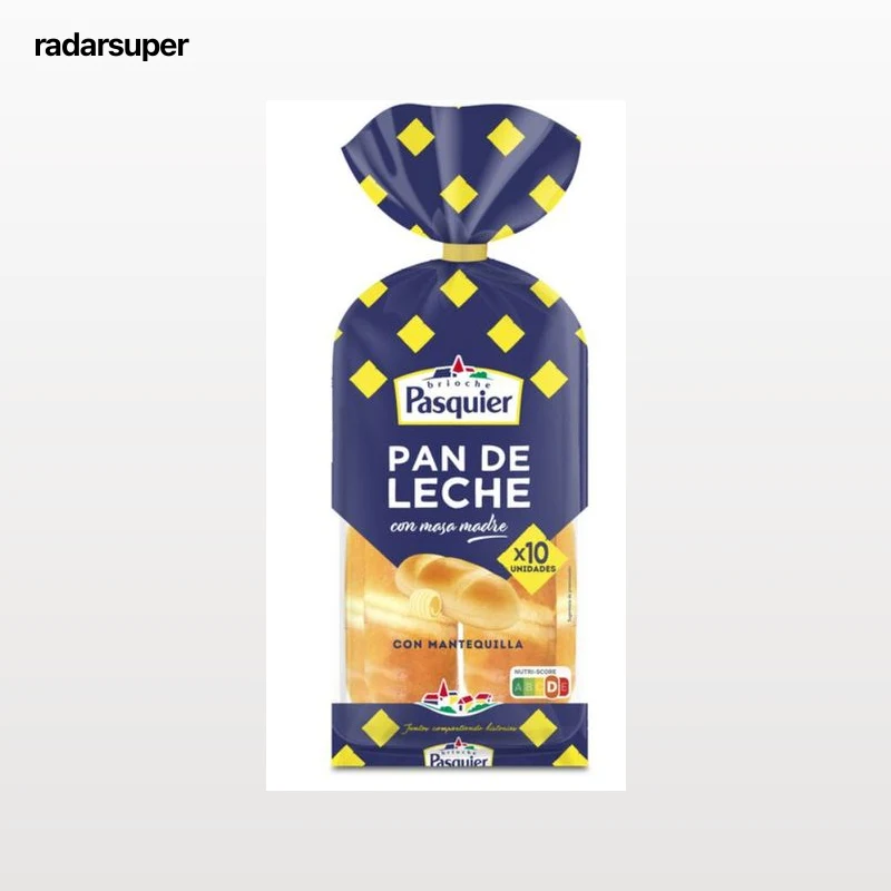 Pan de leche brioche con masa madre Pasquier 10 unidades 350 g
