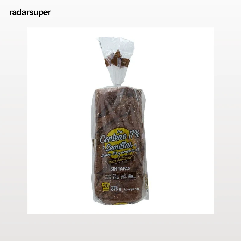 Pan molde Alipende centeno semillas sesámo amapola 675g