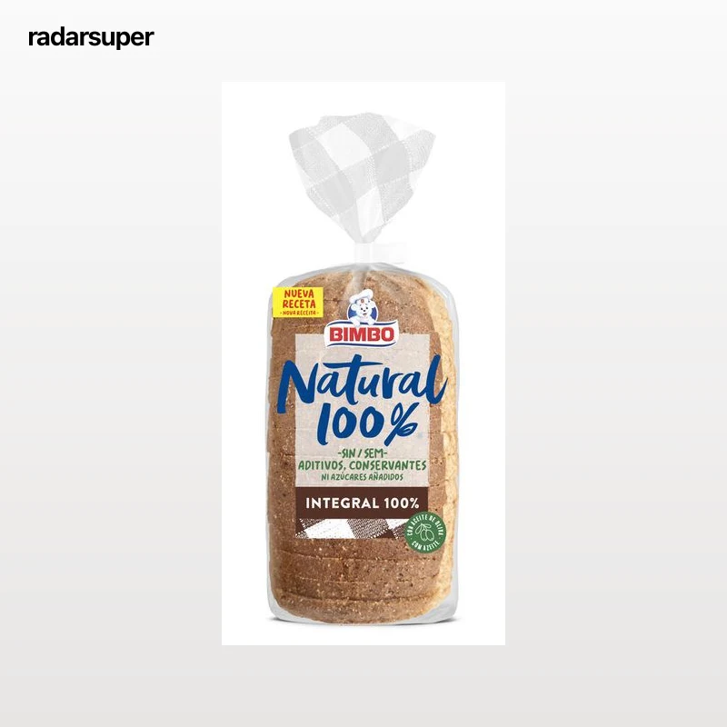 Pan molde Bimbo integral sin lactosa natural 450g