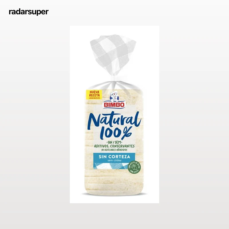 Pan molde Bimbo sin lactosa sin corteza natural 450g
