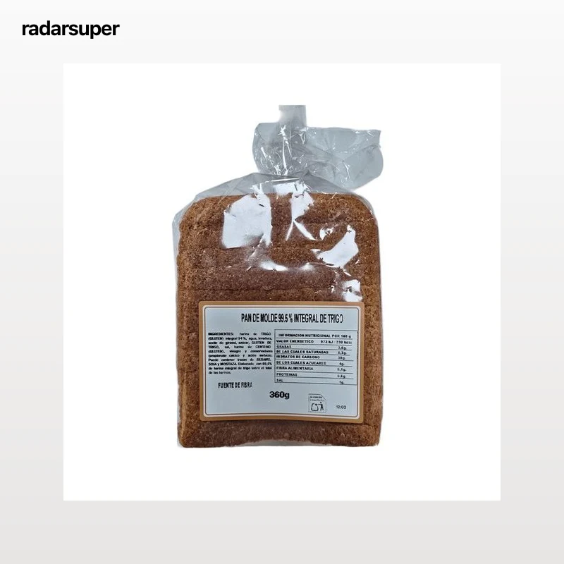 Pan de molde integral 360 g.