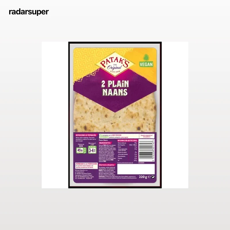 Pan naan Patak's 220 g.