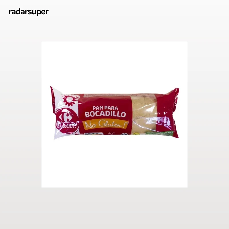 Pan para bocadillo Classic' Carrefour sin gluten y si lactosa 100 g.