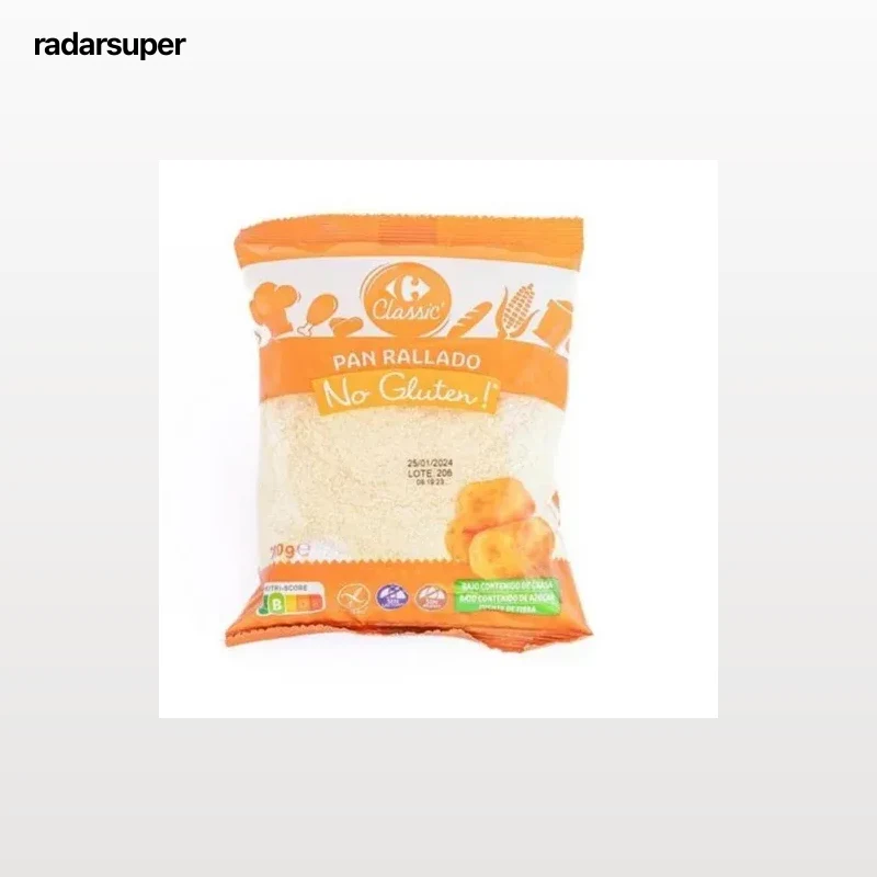 Pan rallado Carrefour Classic sin gluten y sin lactosa 200 g.