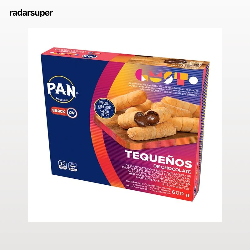 PAN Tequeños rellenos de chocolate con leche y avellanas 12 uds.