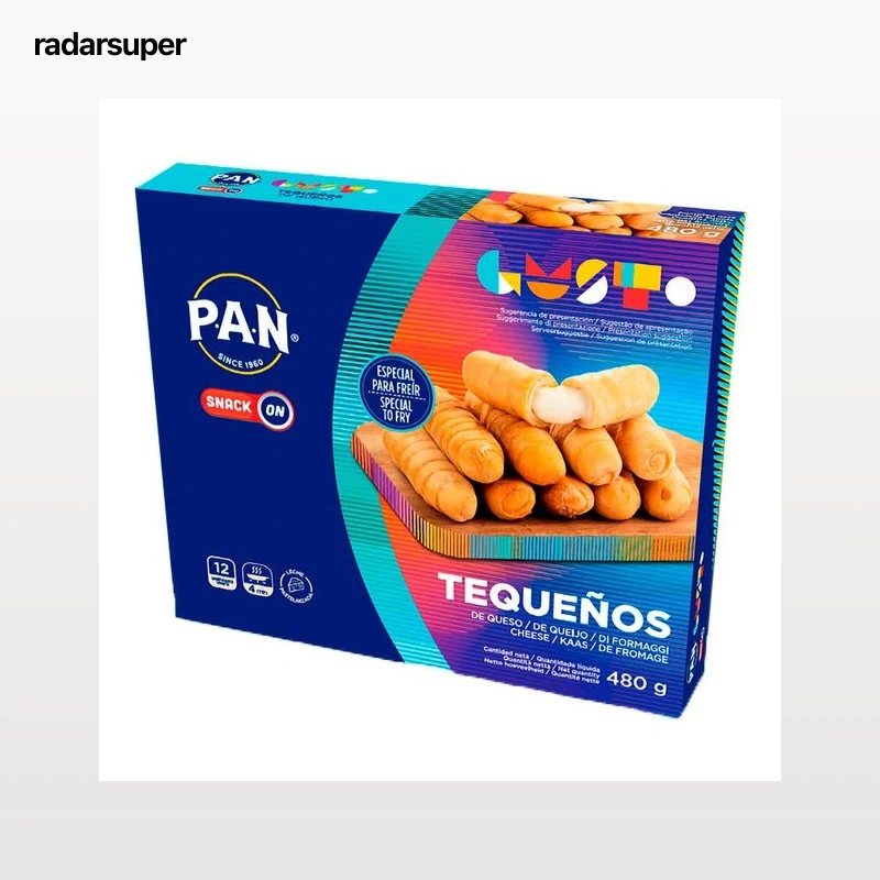 PAN Tequeños rellenos de queso, ultracongelados, especiales para freir 12 uds.