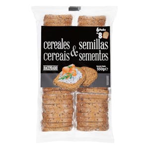 Pan tostado cereales y semillas