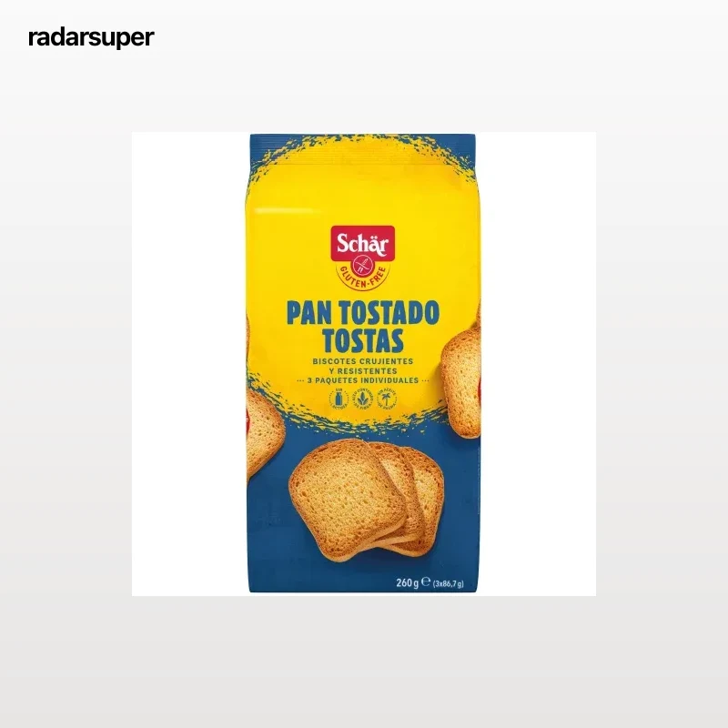 Pan tostado Schär sin gluten y sin lactosa 260 g.