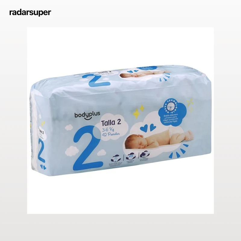 Pañal Bodyplus 42 uds talla 2 de 3 a 6 kg