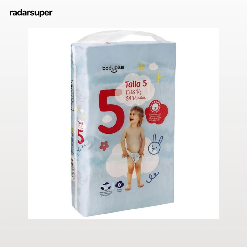 Pañal bodyplus con 84 unid talla 5 de 13 a 18 kg