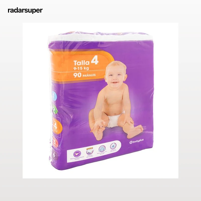 Pañal Bodyplus 90 uds talla 4 9-15kg