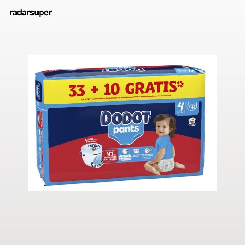 Pañal Dodot pants 33+10 uds talla 4