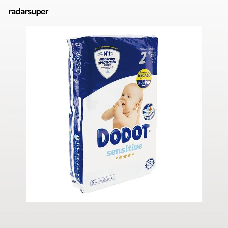 Pañal Dodot Sensitive 58 unidades talla 2