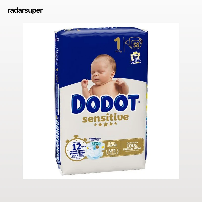 Pañal Dodot sensitive T1 58 unidades