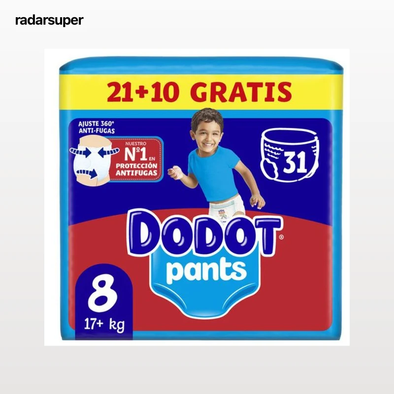 Pañal pants dodot 21+10 uds talla 8