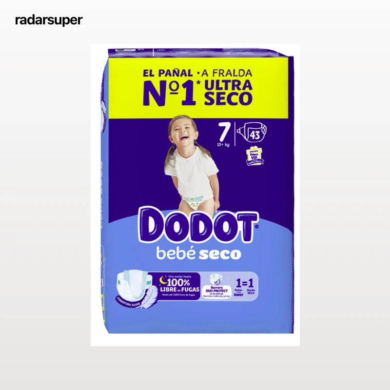 Pañal talla 7 43 unidades Dodot