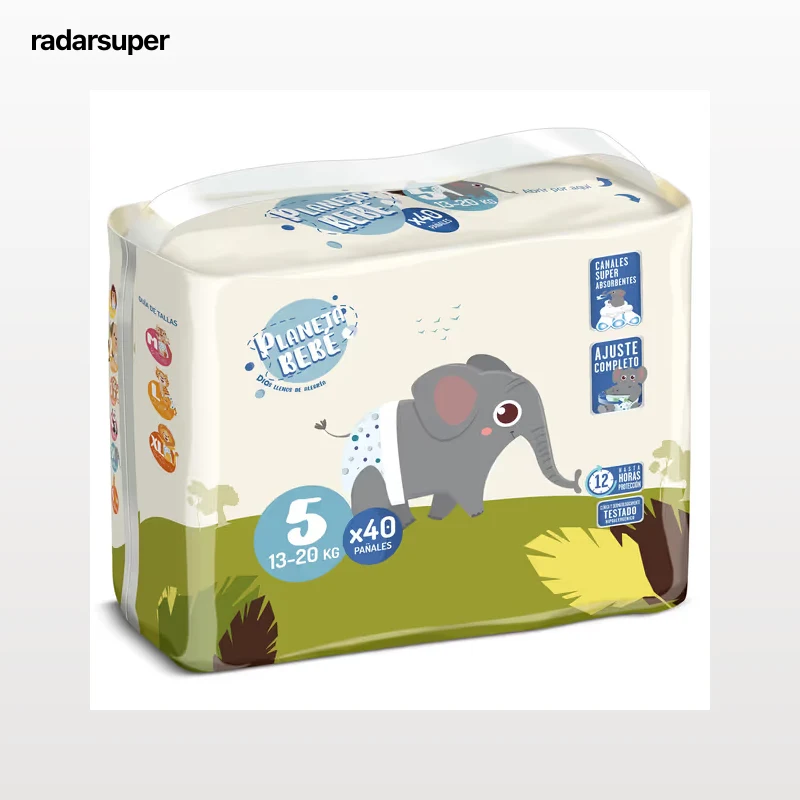 Pañales 13-20 kg talla 5 Dia Planeta Bebé 40 unidades