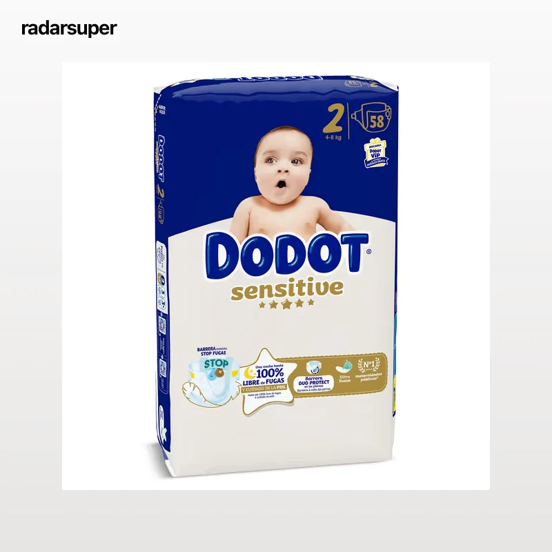 Pañales 4-8 kg talla 2 Dodot 58 unidades