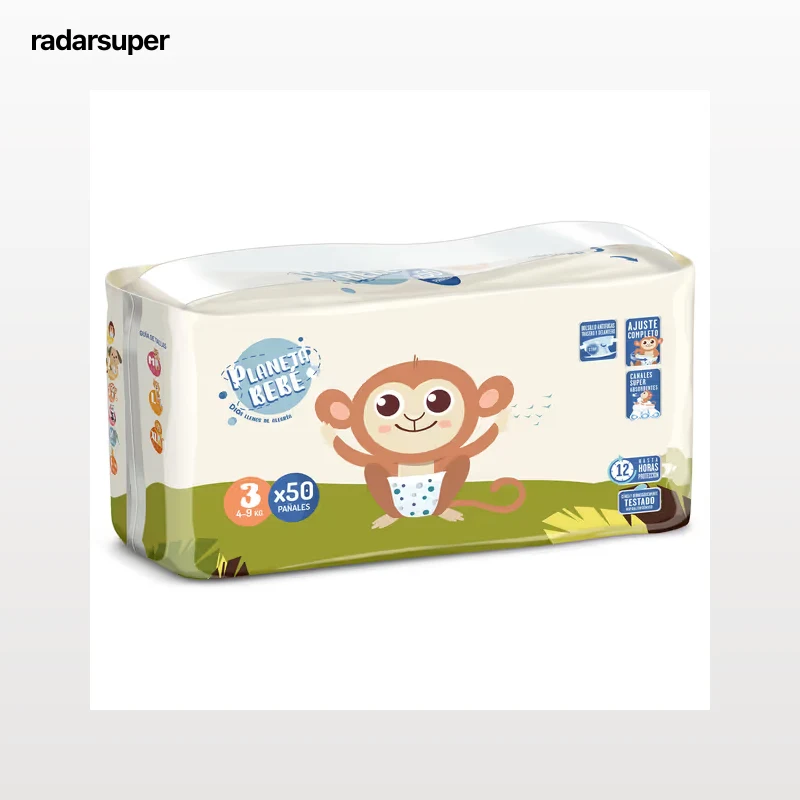 Pañales 4-9 kg talla 3 Dia Planeta Bebé 50 unidades