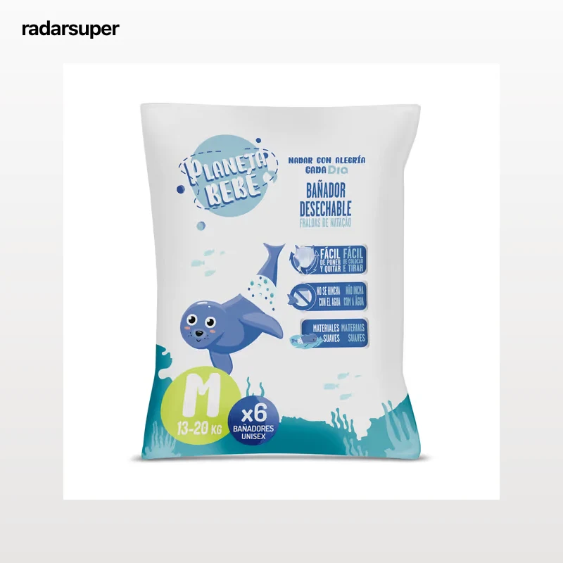 Pañales de agua bañador talla M 13-20 kg Dia Planeta Bebé 6 unidades