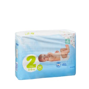 Pañales bebé talla 2 Deliplus de 3-6 kg
