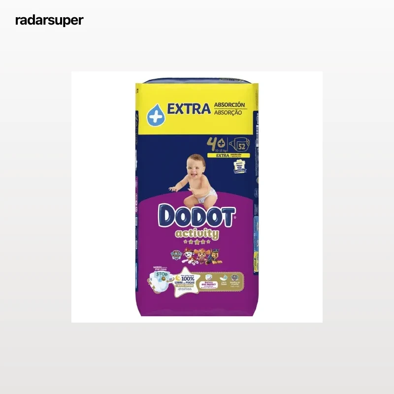 Pañales Dodot Activity T4 (10-15 kg.) 52 ud.