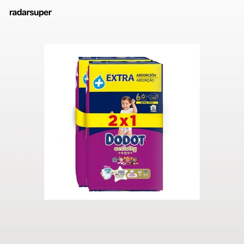 Pañales Dodot Activity T6 (14-19 kg) 44 ud.