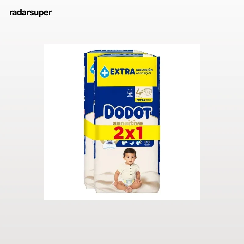 Pañales Dodot Sensitive T4 (10-15 kg) 96 ud.