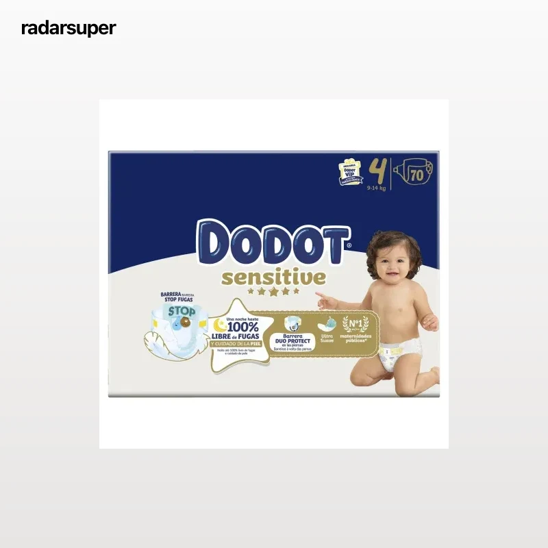 Pañales Dodot Sensitive T4 (9-14 kg) 70 ud.
