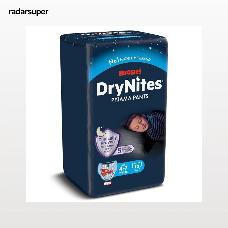 Pañales de noche infantiles de 4 a 7 años Huggies DryNites 10 unidades