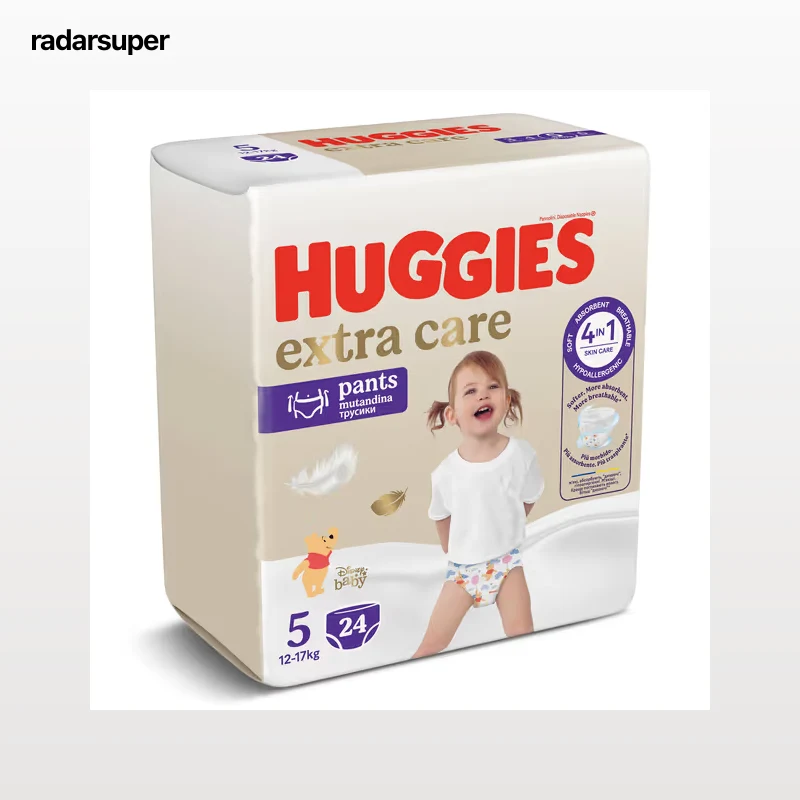 Pañales pants 12-17 kg talla 5 Huggies Extra Care 24 unidades