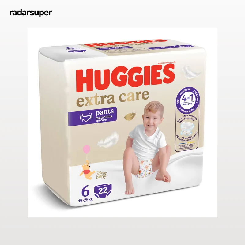 Pañales pants 15-25 kg talla 6 Huggies Extra Care 22 unidades