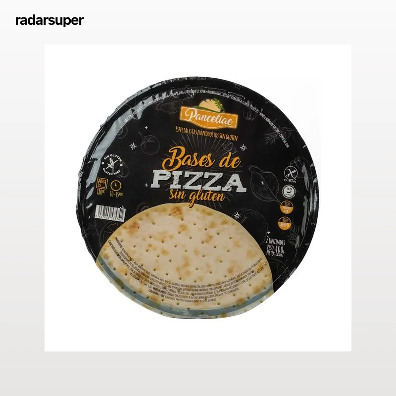 PANCELIAC Bases congeladas para pizza, elaboradas sin gluten 2 x 200 g.